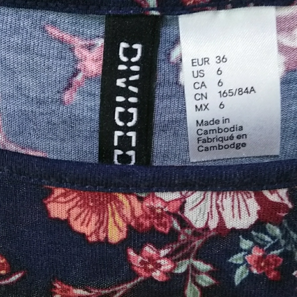 floral print dress with shoulder cut outs - Picture 4 of 7